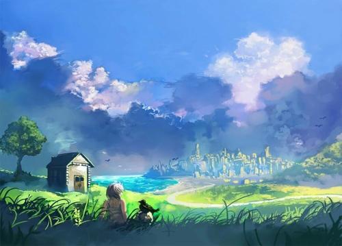 治愈动漫风景图